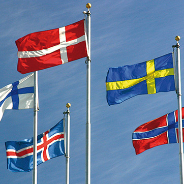 Nordiske flag.